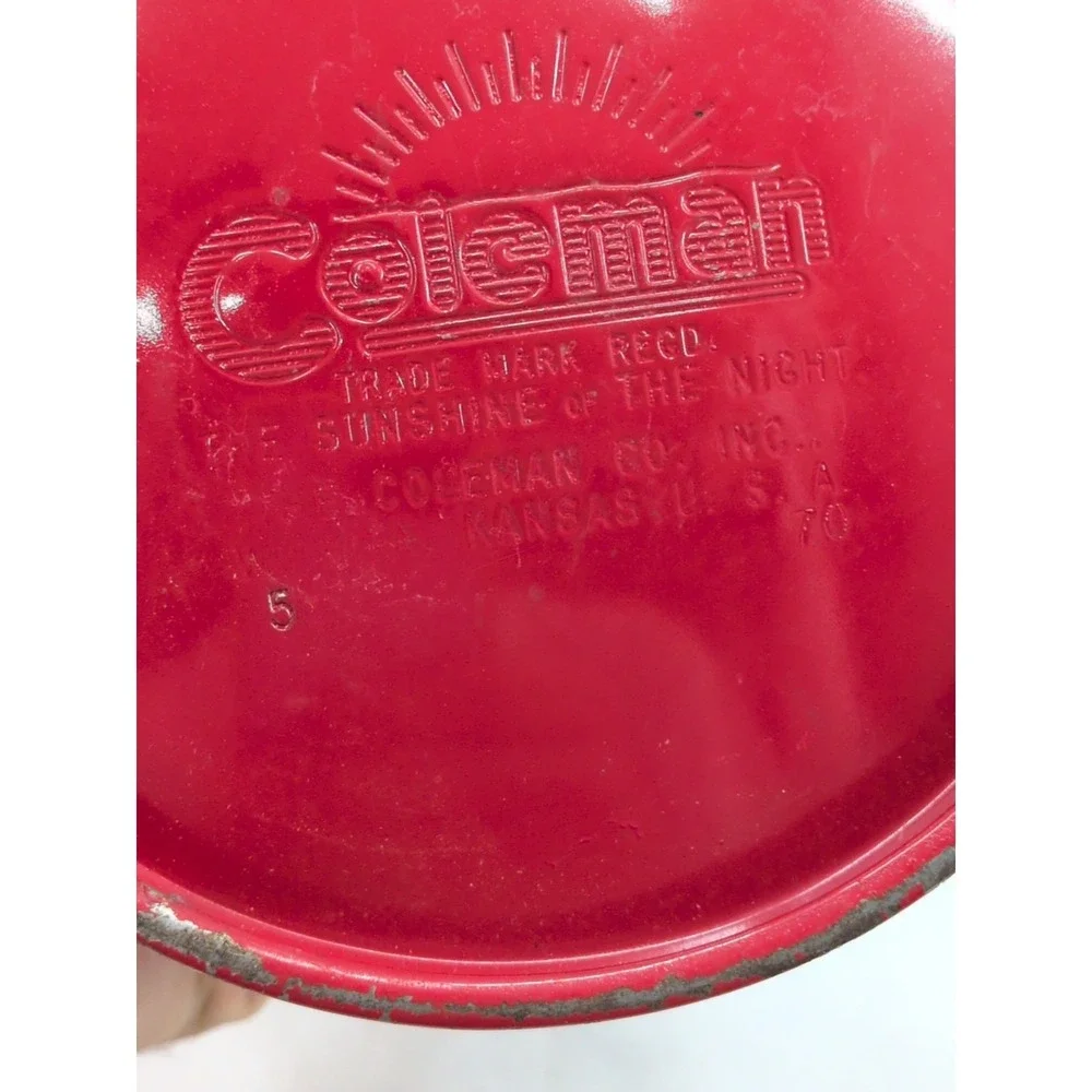 Vintage 1970 Coleman 200A Red Lantern 5 / 70 With Original Box